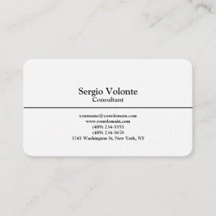 Cartão De Visita Linen Trendy Simple Na moda