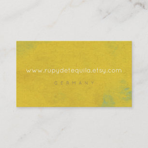 Cartão De Visita Linen Watercolor art Pintor Amarelo Colorido