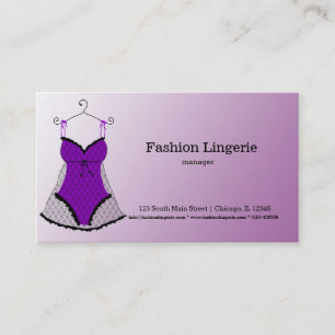 Cartão De Visita Lingerie da forma