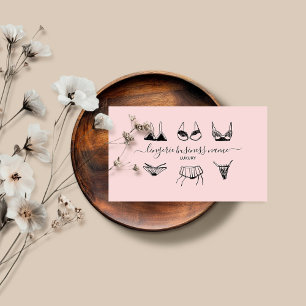 Cartão De Visita Lingerie de compra de roupa interior rosa-fina