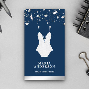 Cartão De Visita Lingerie de roupa de cama branca Boutique