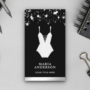 Cartão De Visita Lingerie de roupa de cama branca Boutique