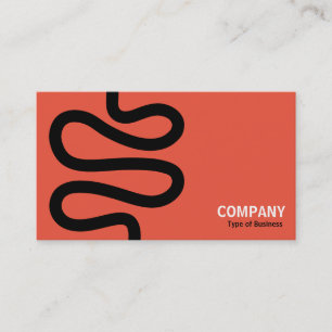 Cartão De Visita Linha Curva - Preto em Laranja