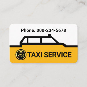 Cartão De Visita Linha da Rota Fronteiriça do Táxi Amarelo