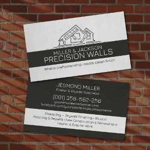 Cartão De Visita Linha de arte de gesso profissional em drywall