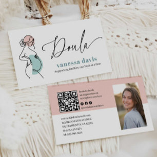 CARTÃO DE VISITA LINHA DE ARTE DE GESTANTE TRABALHADORA DE DOULA DE