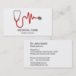 Cartão De Visita Linha de pulsação ECG Wave Médica EKG