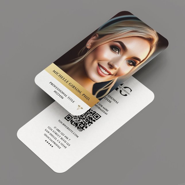 Cartão De Visita Linha Dourada Elegante Profissional Moderna (Modern Professional Elegant White Gold Line Business Card
)