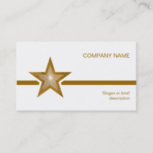 Cartão De Visita Linha Dourado branco do ouro da estrela do modelo