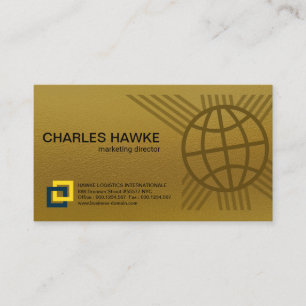 Cartão De Visita Linha global internacional da conexão da elegânc