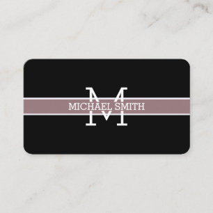 Cartão De Visita Linha Horizontal do Bazar Profissional Monograma