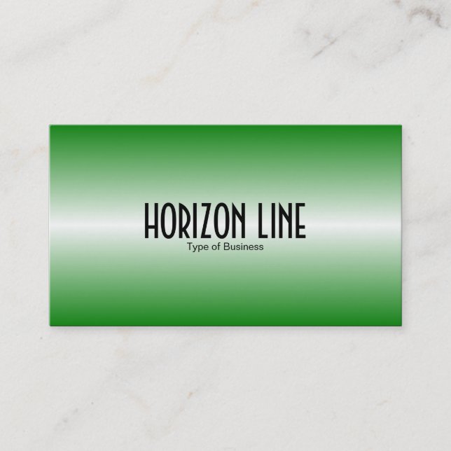 Cartão De Visita Linha Horizonte - Verde Médio (Frente)