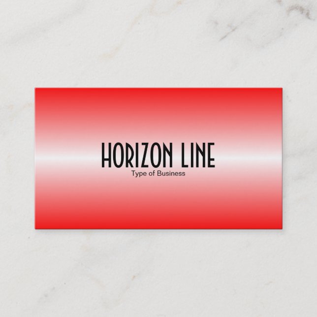 Cartão De Visita Linha Horizonte - Vermelho (Frente)