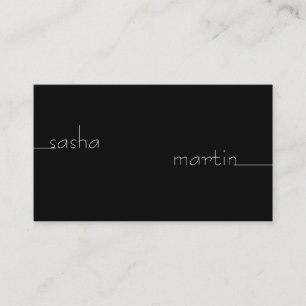 Cartão De Visita Linha simples à variação do texto (preto)