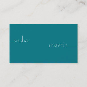 Cartão De Visita Linha Simples para Texto (ceruleano)
