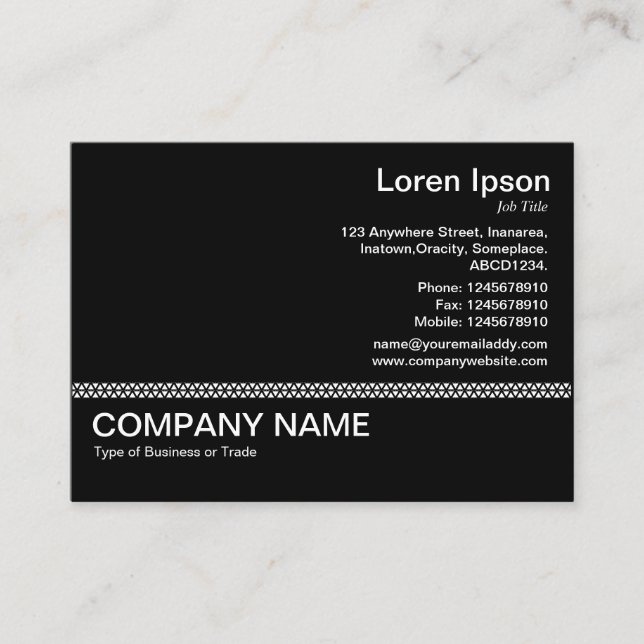 Cartão De Visita Linha v2 - Preto em Branco (Frente)