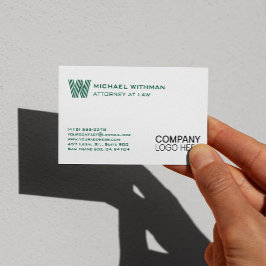 CARTÃO DE VISITA LINHA VERDE MONOGRAMA LOGO EMPRESARIAL PROFISSIONA
