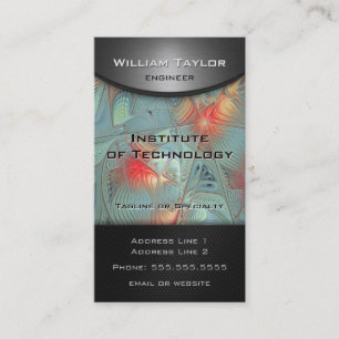 Cartão De Visita Linhas de força - metal parece elegância com códig