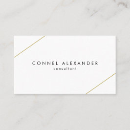 Cartão De Visita Linhas Douradas Simples Modernas