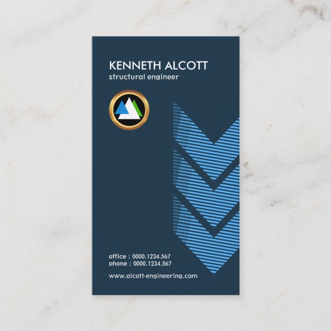 Cartão De Visita Linhas estruturais criativas simples engenheiro da (Frente)