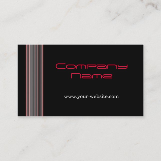 Cartão De Visita Linhas Vermelhas (Frente)