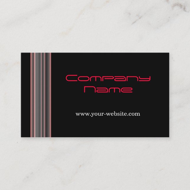 Cartão De Visita Linhas Vermelhas (Frente)
