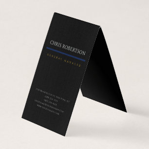 Cartão De Visita Linho Premium de Luxo Minimalista Preto