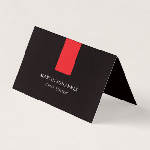 Cartão De Visita Linho Premium Elegante Preto Minimalista
