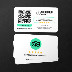 Cartão De Visita Link de Análise de Negócios Avaliações Tripadvisor
