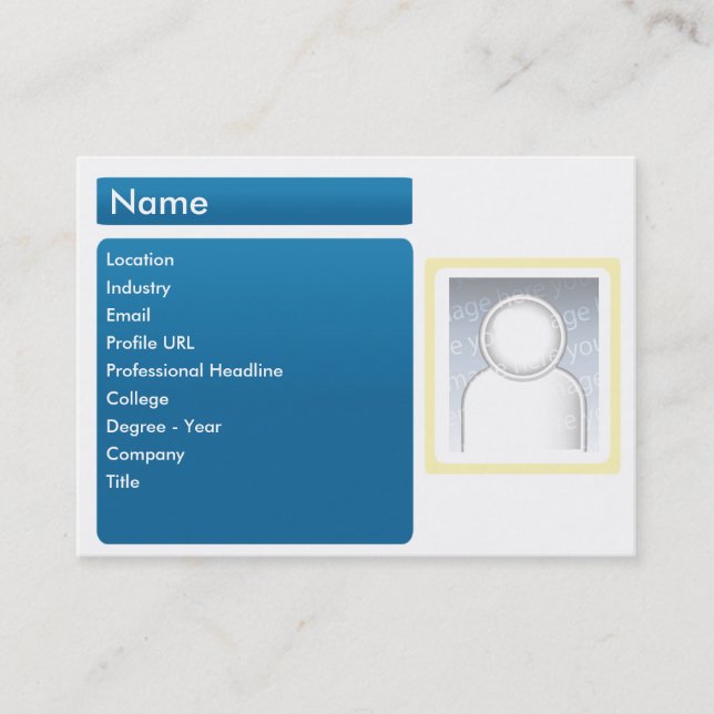 Cartão De Visita LinkedIn escuro - carnudo (Frente)