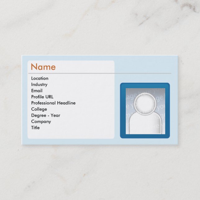 Cartão De Visita LinkedIn - negócio (Frente)