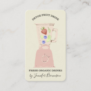 Cartão De Visita Liquidificador de Bebida de Frutas Frescas Detox I