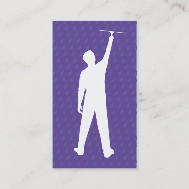 Cartão De Visita Líquido de limpeza de janela Sillouette (Frente)