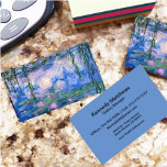 Cartão De Visita Lírios de água<br><div class="desc">Water Lily é uma série de mais de 200 pinturas a óleo do Impressionista Francês Claude Monet. Esta pintura, completada em 1919, apresenta tons de azul e rosa.</div>