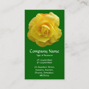 Cartão De Visita Lisianthus Amarelo - Verde de Grama Profundo