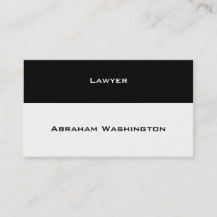 Cartão de visita liso e simples - preto e branco