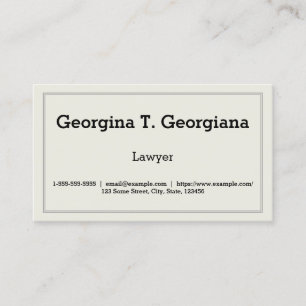 Cartão De Visita Liso, limpo e Minimalistic com linha beira