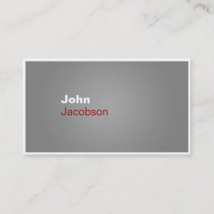 Cartão de visita liso moderno das cinzas, o