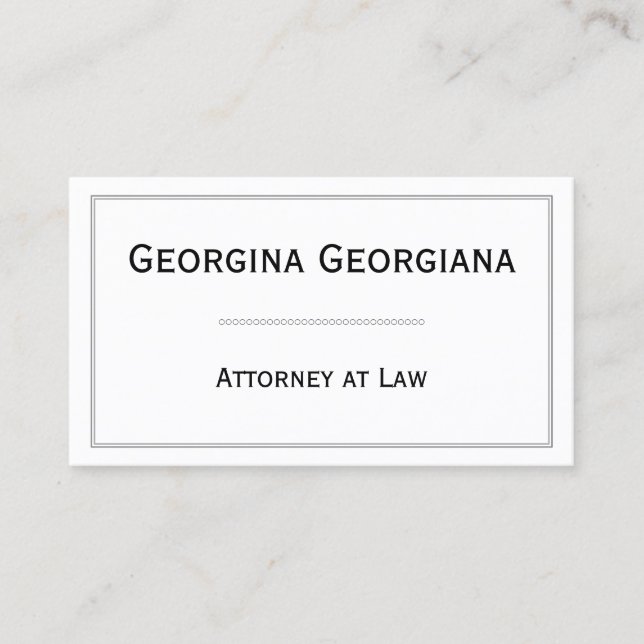 Cartão De Visita Liso, moderno & elegante com linha beira (Frente)