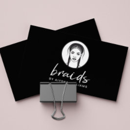 Cartão De Visita Lista de Cabelos Moderno Mínimo