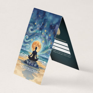Cartão De Visita Lista de Preços de Ioga Meditação Céu Noturno Estr