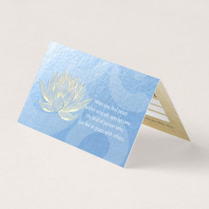 Cartão De Visita Lista de Preços do Instrutor de Meditação do Lotus
