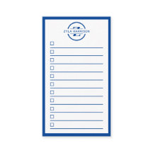 Lista de Tarefas com Monograma Azul Moderno