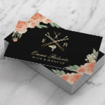 Cartão De Visita Lista Dourada de cabelo Logotipo Salão Vintage Flo<br><div class="desc">Lista de Cabelos Logotipo Dourado Salon Cartões de visitas Florais Vintage.</div>