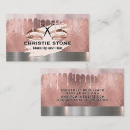 Cartão De Visita Lista | Folha Rosa de ouro de Mua | Depressão de B