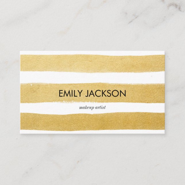 Cartão De Visita Listra Dourado (Frente)