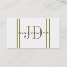Cartão De Visita Listra Dourado W/W de Vert do psiquiatra