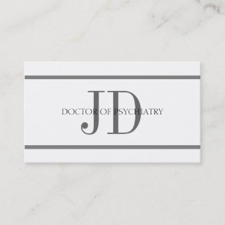 Cartão De Visita Listra W/W de Horiz do psiquiatra