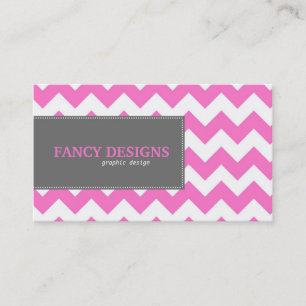 Cartão De Visita Listras chiques de Chevron
