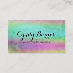 Cartão De Visita Listras de Aquarela
